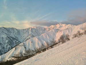 朝焼け五竜岳