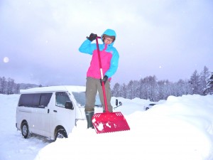 パークシェーパーで雪かきです！